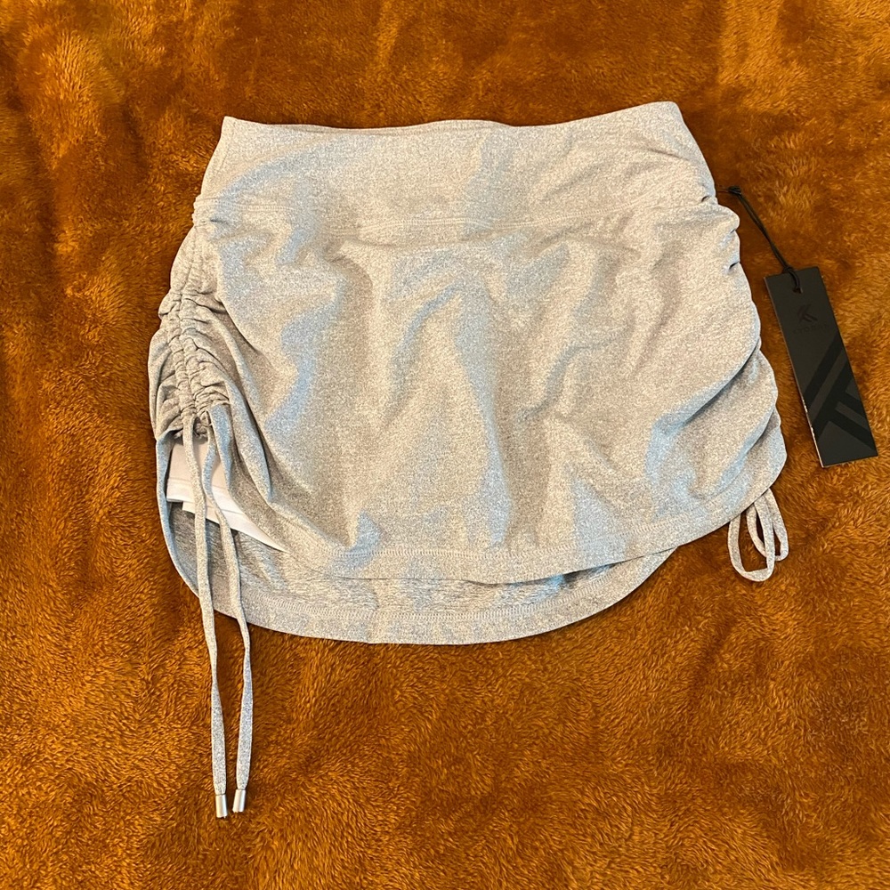 Tie side skirt with shorts